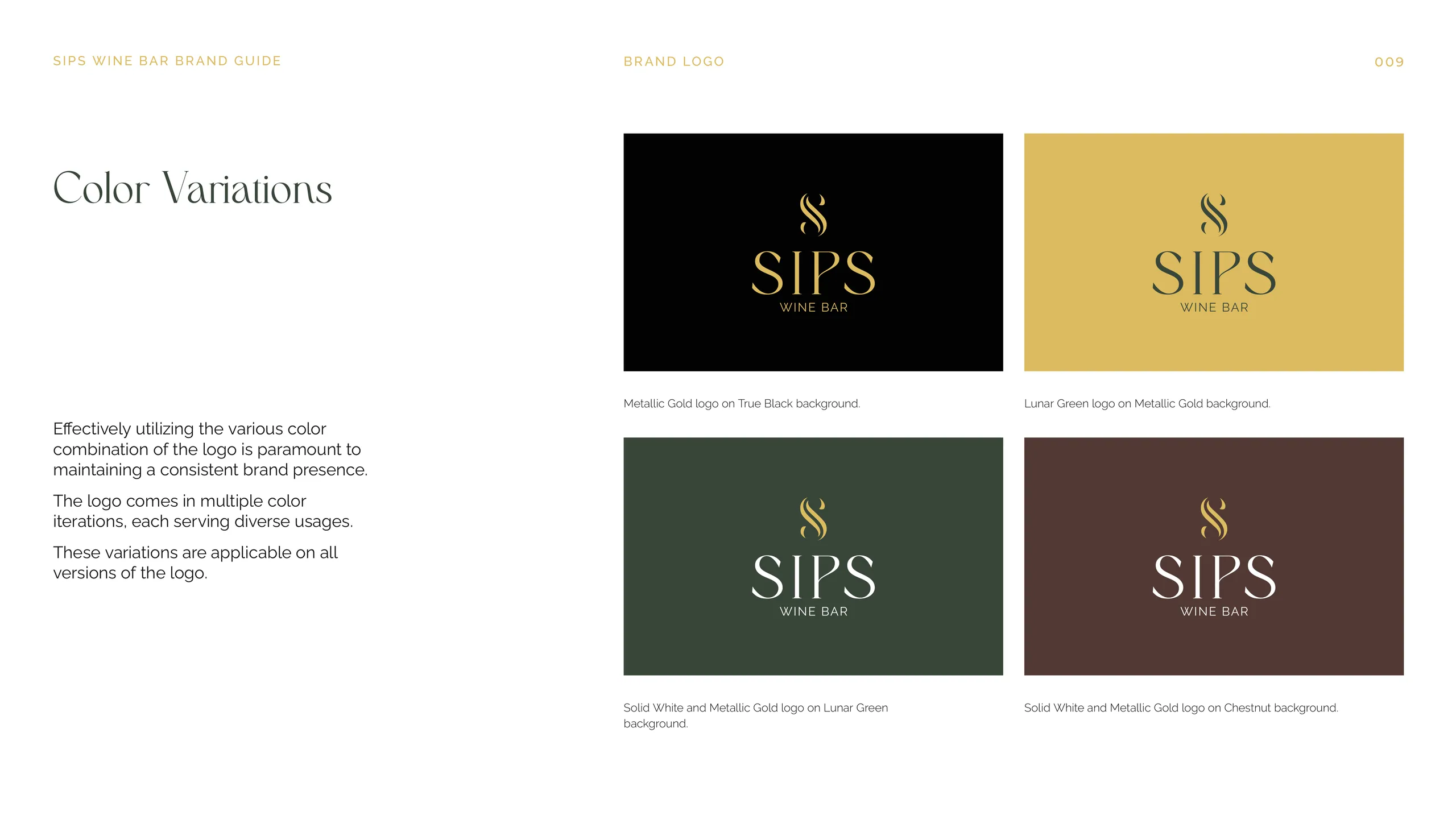 SIPS Wine Bar typographic system pairing serif and sans across menu surfaces